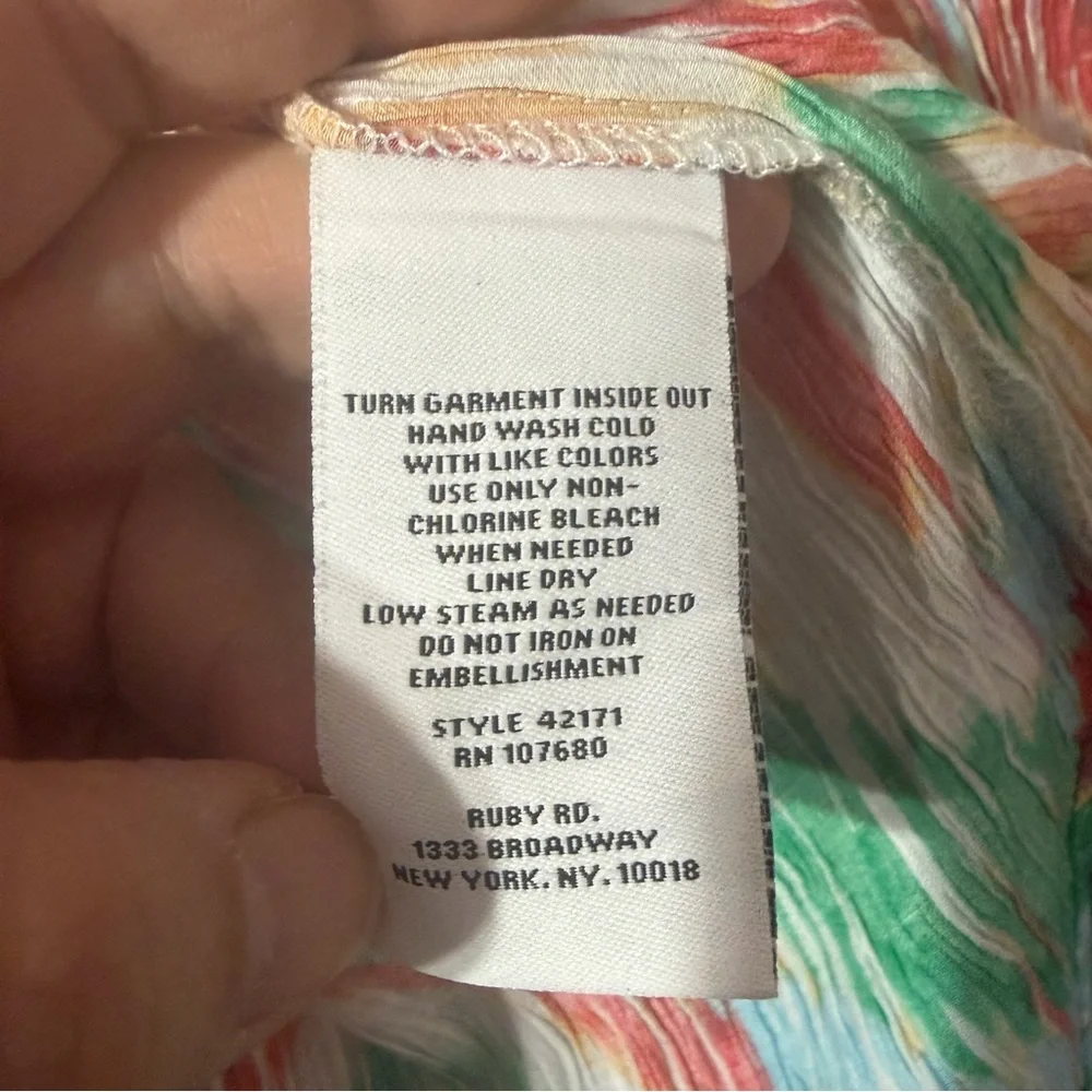 Ruby Rd Colorful Geometric Print Blouse Size XL - Picture 10 of 11